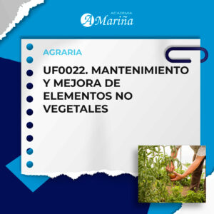 UF0022. MANTENIMIENTO Y MEJORA DE ELEMENTOS NO VEGETALES